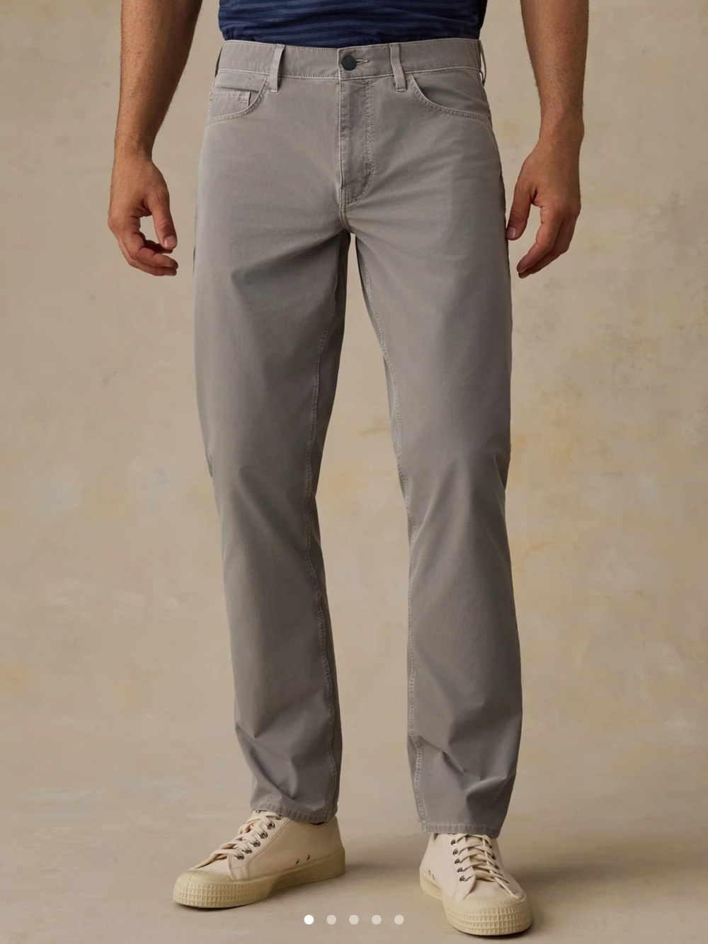 Faherty Mens Costa 5Pocket Pant Fossil 35W x 32L NWT